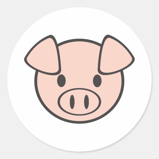 Baby Pig Runt Klistermärke (Framsida)