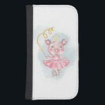 Baby Piggy Ballerina Galaxy S4 Plånbok<br><div class="desc">Capa para telemóvel com bonita ilustração de porquinha bailarina.</div>