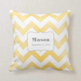 Baby Pillow - gult Chevron mönster Kudde