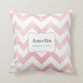 Baby Pillow - rosa Chevron mönster Kudde