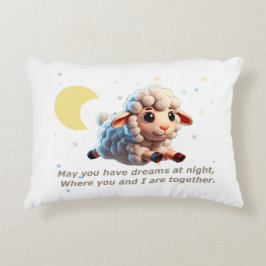 Baby Pillow with cute sheep and lullaby Prydnadskudde