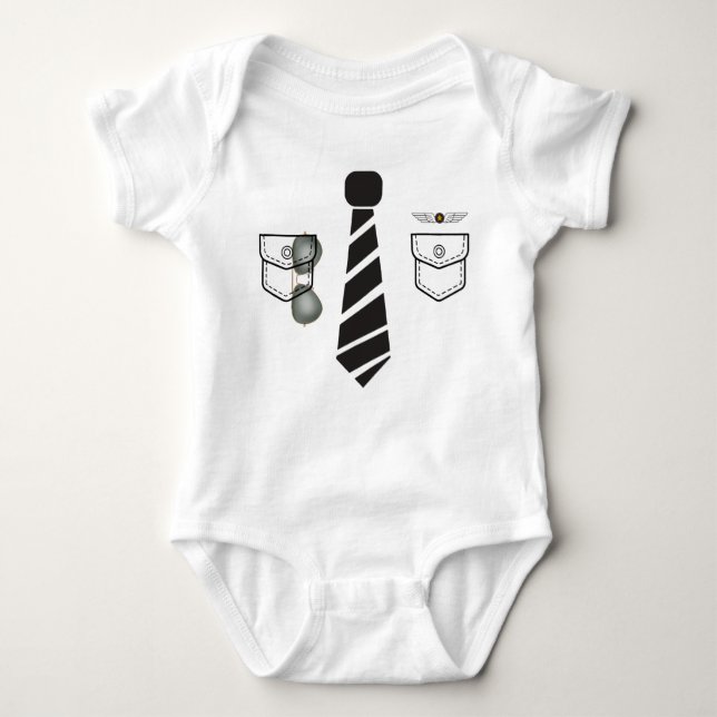 Baby Pilot Uniform Bodysoverex Unisex T Shirt (Framsida)