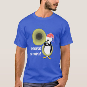 Baby Pingvin Spelar Tuba Anpassningsbar T Shirt