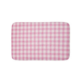 Baby Pink Gingham Pattern Badrumsmatta