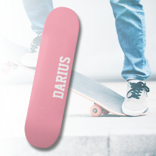 Baby Pink Modernt Namn Klassiskt Trendigt Mini Skateboard Bräda 18,5 Cm