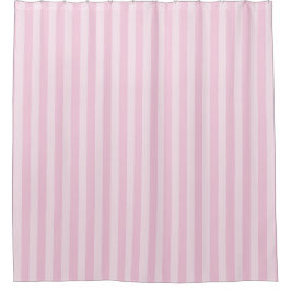 Baby Pink Vertical Stripes Shower Curtain