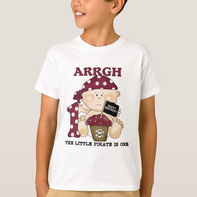 Baby Pirat 1:a födelsedag Tshirts och gåvor (Framsida)