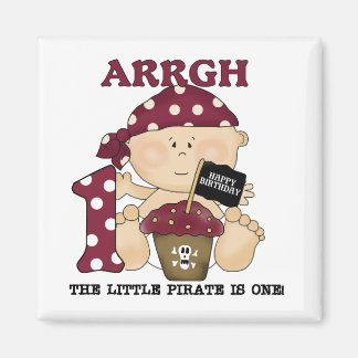 Baby Pirat 1:a födelsedag Tshirts och gåvor Magnet