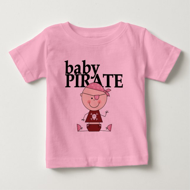 Baby Pirat - Flickskjortor och gåvor T Shirt (Framsida)