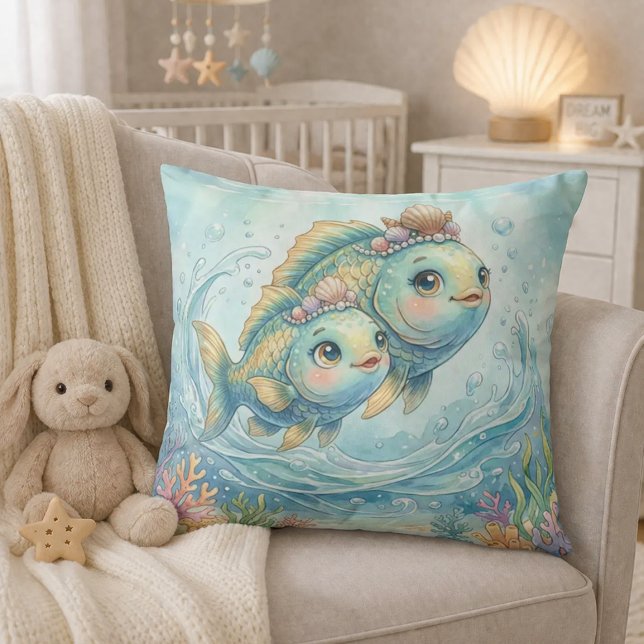 Baby Pisces Zodiac Nursery Kids Kudde (Skapare uppladdad)