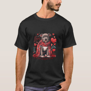 Baby Pitbull Hund är en fyra Ord-valent med ben T Shirt