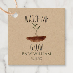 Baby Plant Watch Me Grow Gåvor Etiketter