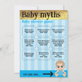 Baby Pojke Blå och Guld Babyshower Lek