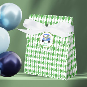 Baby Pojke Elefant & Apa Golf Baby Shower Retur Presentaskar
