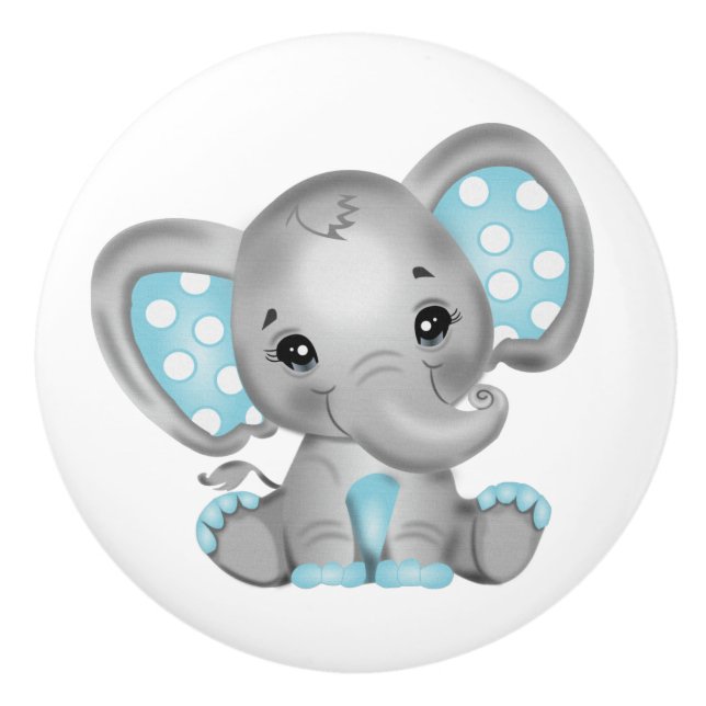Baby pojke elefant knopp (Framsidan)