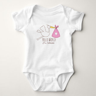 Baby Pojke Hej Världen Jag är Sebastian Personlig T Shirt