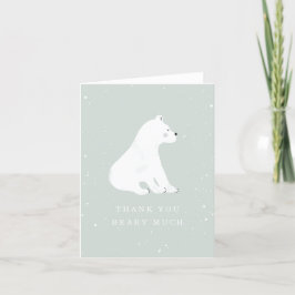 Baby Polar Bear Blue Winter Baby Shower Tack