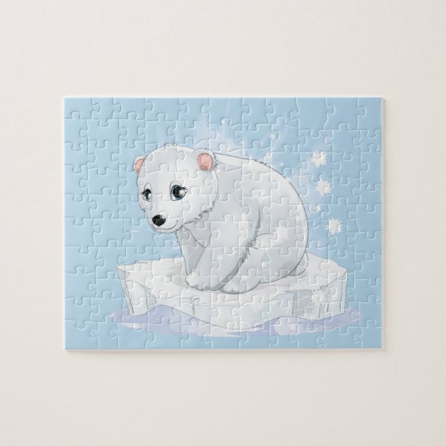 Baby Polar Bear Game Puzzle Pussel (Horisontell)