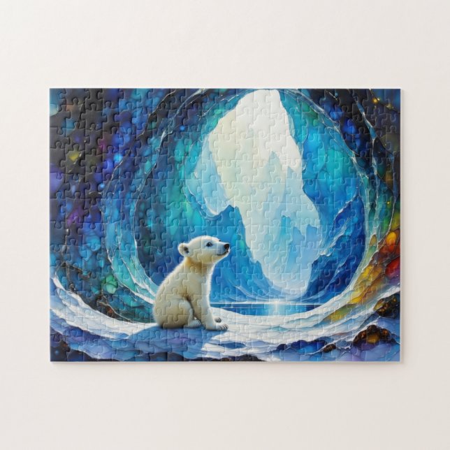 Baby Polar Bear Pussel (Horisontell)