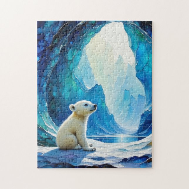 Baby Polar Bear Pussel (Vertikal)