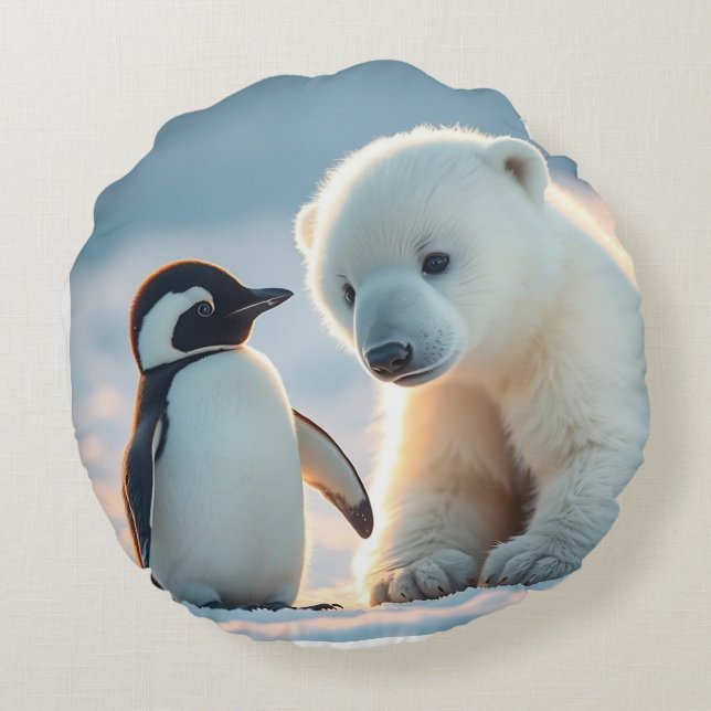 Baby polar- och kuddar vid kuddar. (Baksidan)