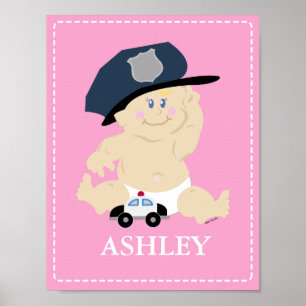 Baby POLIS NURSERY Rums Konsttryck Present Poster