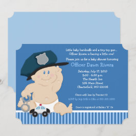 Baby polischef Biljett Baby Shower Inbjudan
