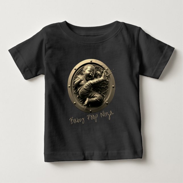 Baby Poop Ninja T Shirt (Framsida)