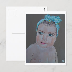 Baby Porträtt Painting av Alfred Fox Vykort