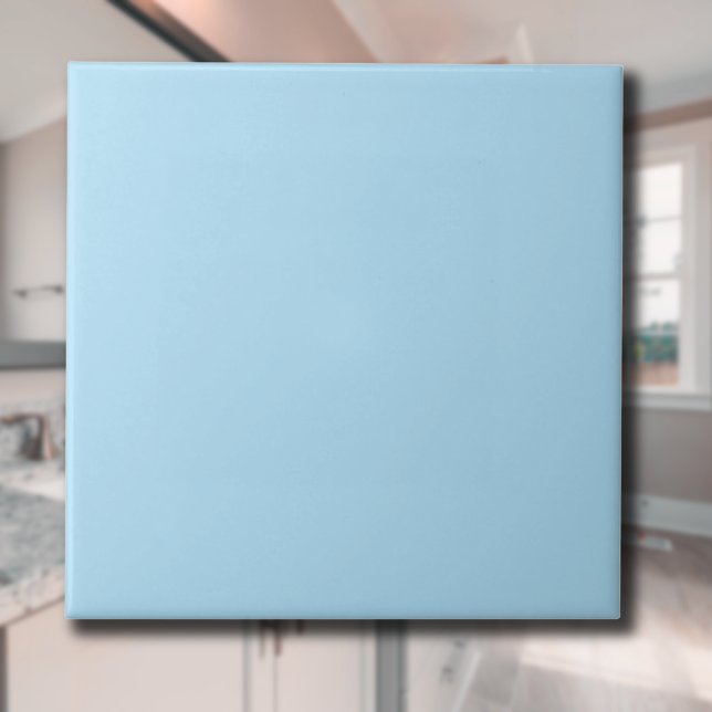 Baby Powder Blue Solid Färg | Klassisk Elegant Kakelplatta (Skapare uppladdad)