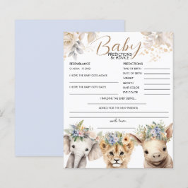 Baby Predictions & Advice Boy Safari Baby Shower