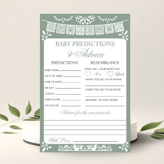 Baby Predictions and Advice Fiesta Baby Shower