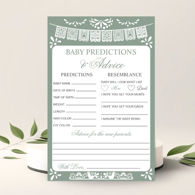 Baby Predictions and Advice Fiesta Baby Shower (Skapare uppladdad)