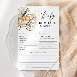 Baby Predictions and Advice Pumpkin Baby Shower
