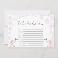 Baby Predictions Rosa Toile Baby Shower Game