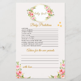 Baby-predikkort och rådgivningskort, babyvisningss flygblad