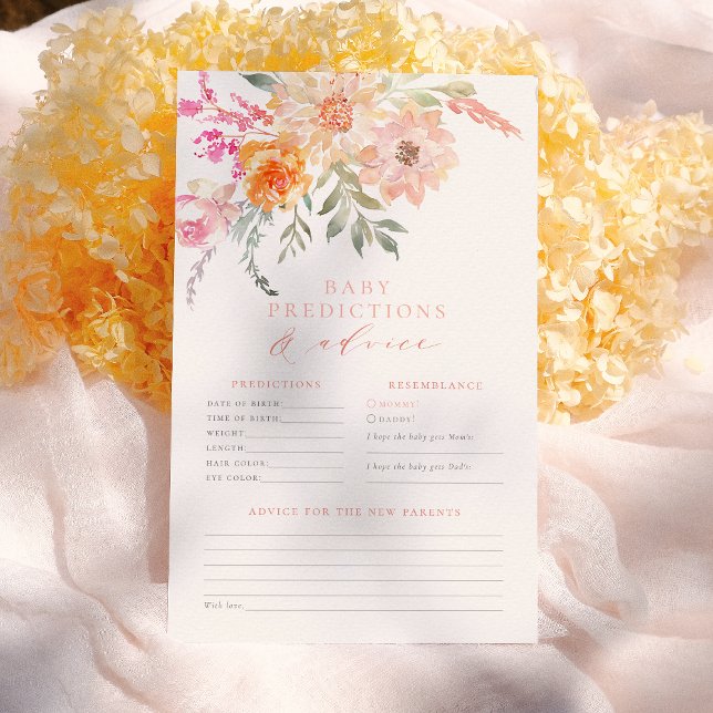 Baby Prediktions & Advice  Teal Vår Blommigt (Skapare uppladdad)