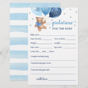 Baby Prediktions for the Baby Shower Nalle