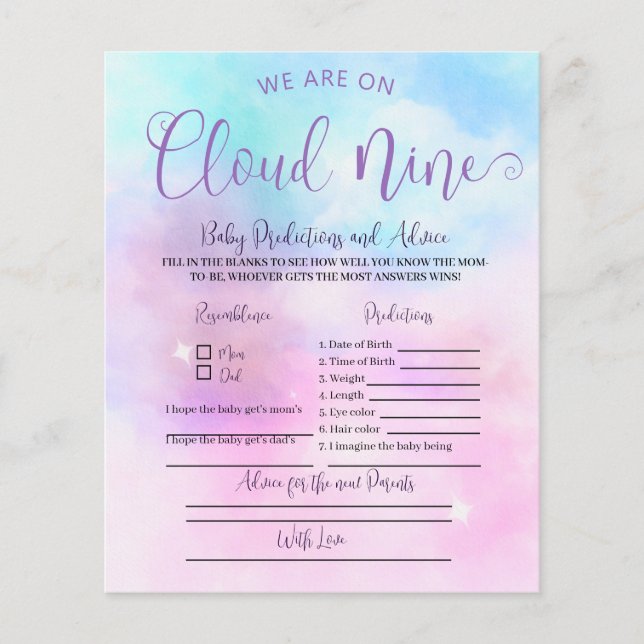 Baby Prediktions- och rådgivningsspel (Framsida)