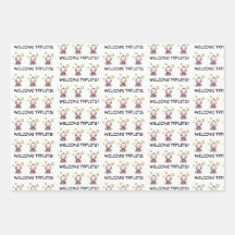 baby-presentfigursättning, även för triplets, omsl