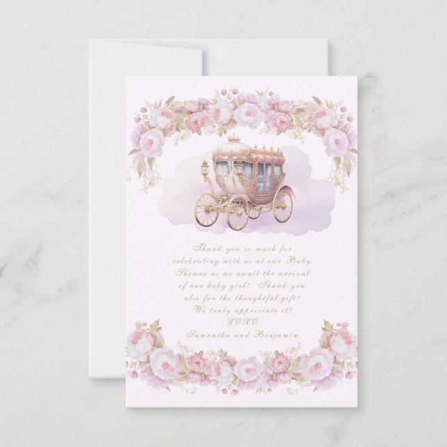 Baby Princess rosa Flat Tack You Card (Framsida)