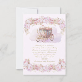 Baby Princess rosa Flat Tack You Card Kort
