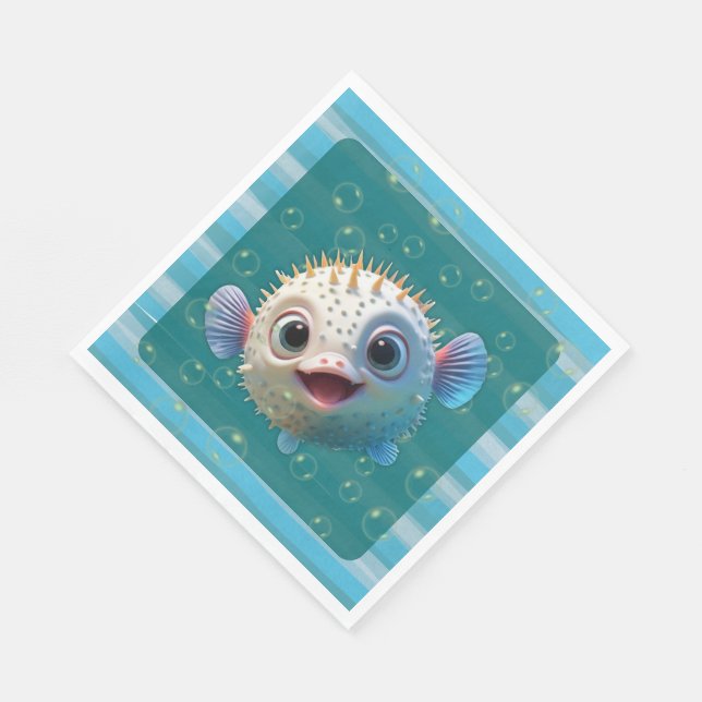 Baby Pufferfish Pappersservetter (Hörn)