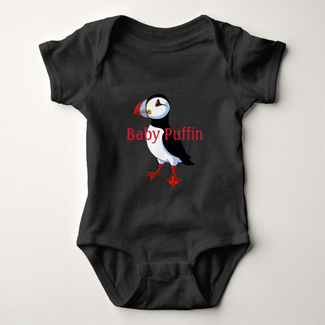 Baby Puffin Baby-dräkt T Shirt (Framsida)