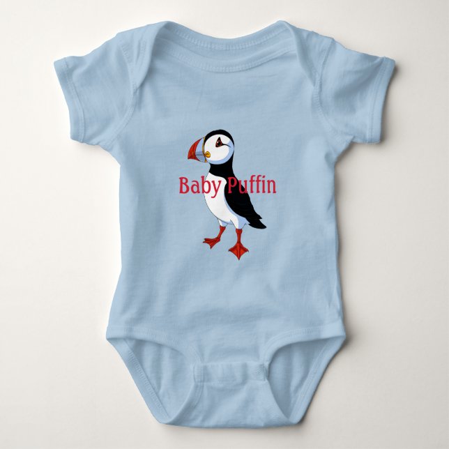 Baby Puffin Baby-dräkt T Shirt (Framsida)