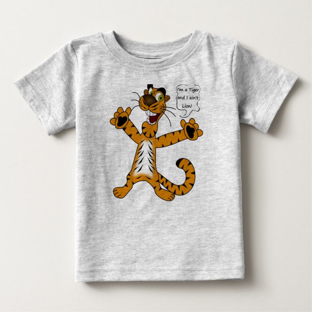 Baby Pun Tiger Shirt T Shirt (Framsida)