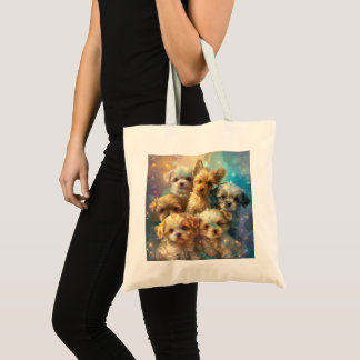 Baby Puppies Digital Art Tygkasse