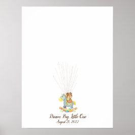 Baby Puppy Fingerprint Guest Bok Poster