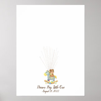 Baby Puppy Fingerprint Guest Bok Poster