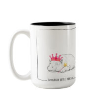 Baby Pygmé Flodhäst Prinsessa Mugg